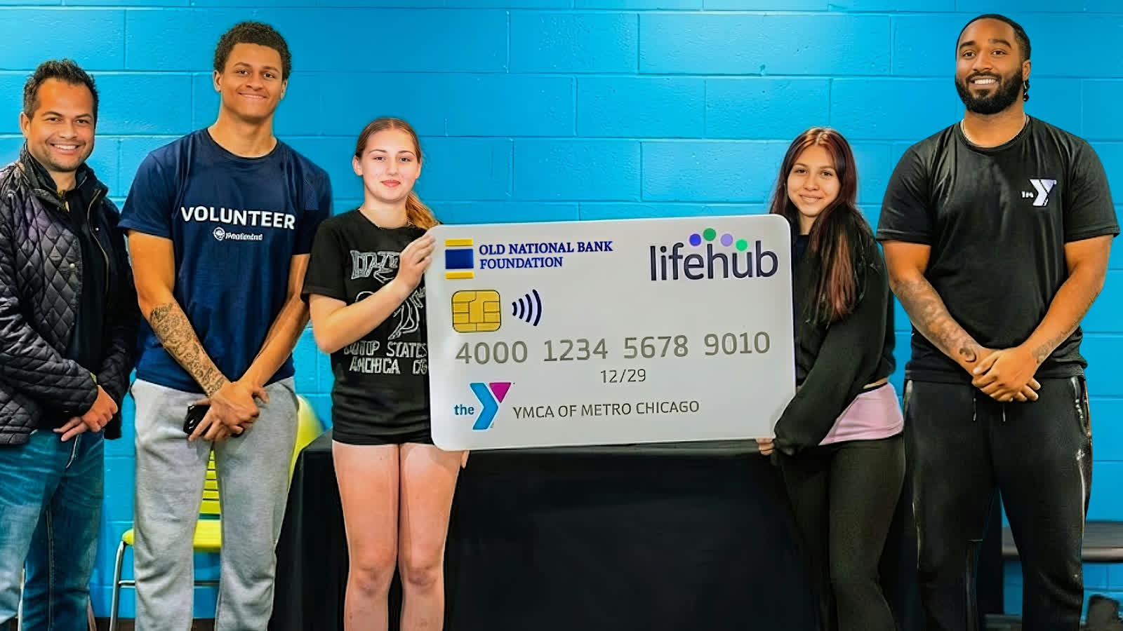 Young people working together on a Life Hub program